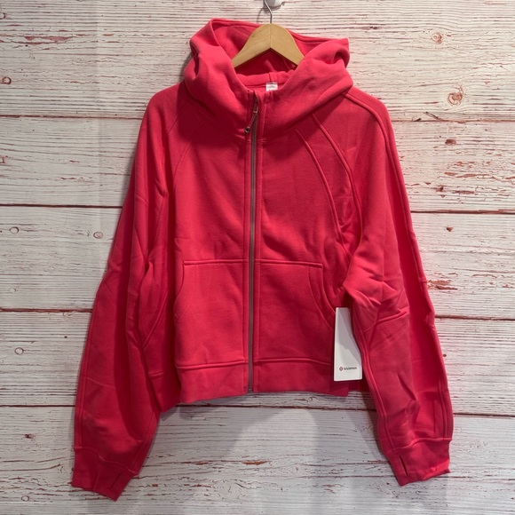 lululemon athletica Tops - NWT Lululemon Scuba Oversized Full-Zip Hoodie in Glaze Pink Sz XL/XXL